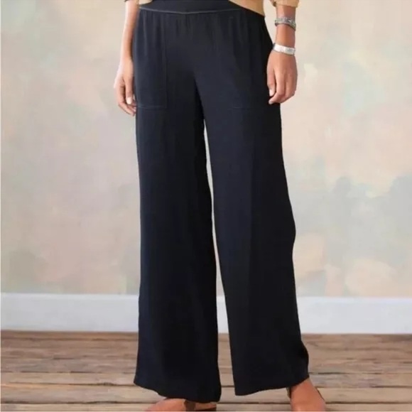 Sundance Barlow Wide Leg Pants Womens 6 Palazzo Boho Pockets High Rise Capsule - Picture 2 of 14